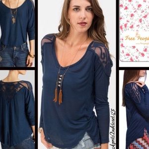 Free People long sleeve slouchy jersey tunic